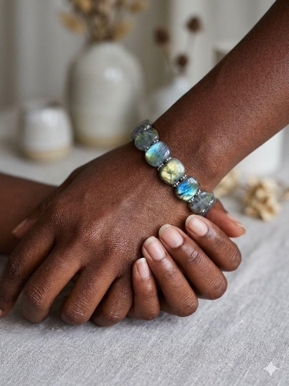 ✨ Stunning Natural Labradorite Flash Bracelet ✨